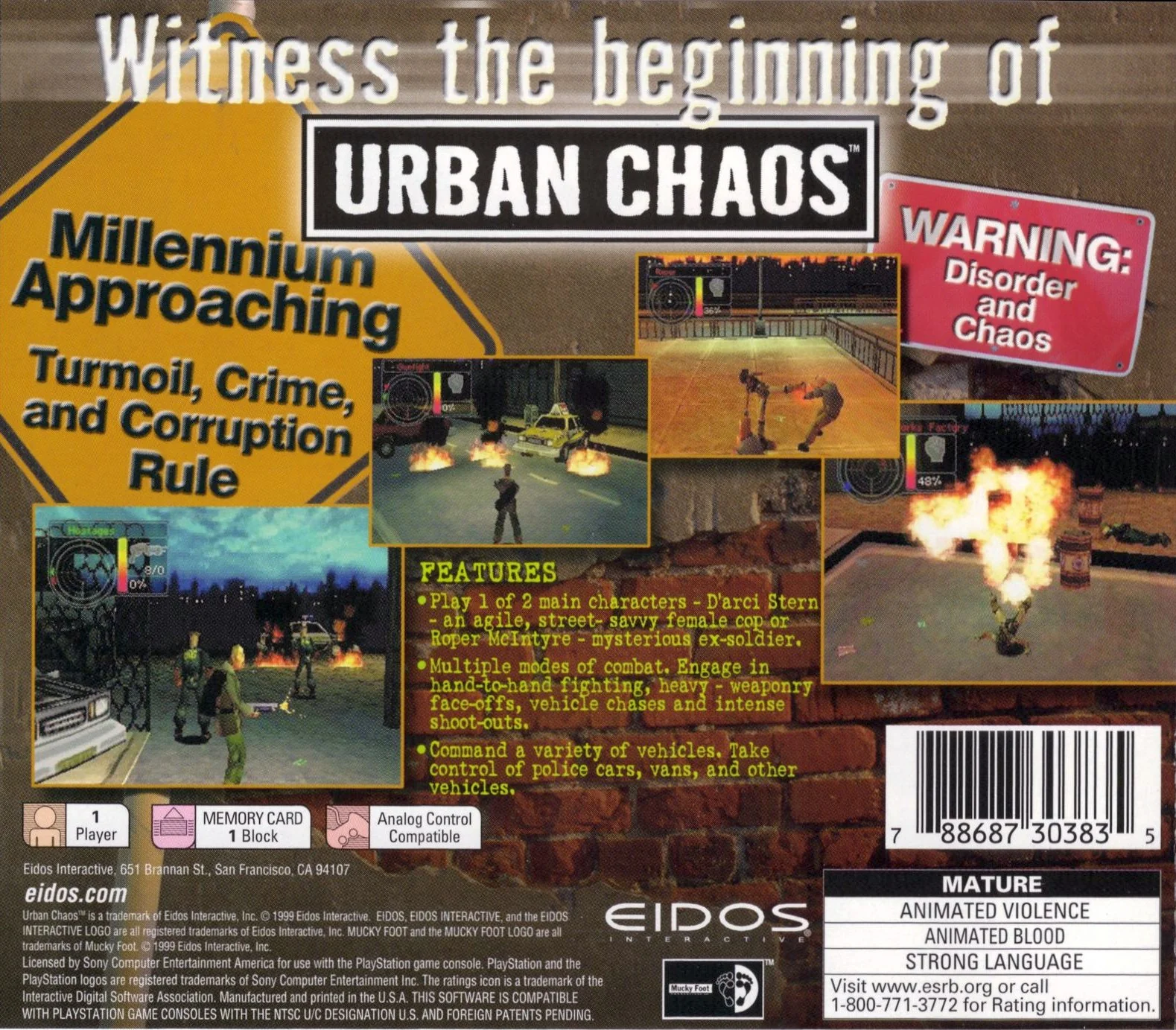Urban Chaos - PlayStation - Image 2
