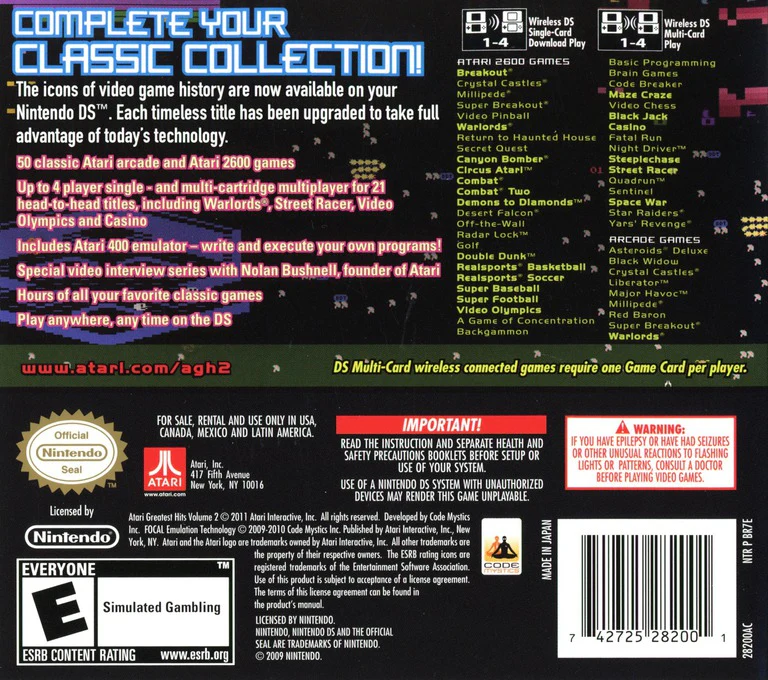 Atari Greatest Hits Volume 2 - Image 2