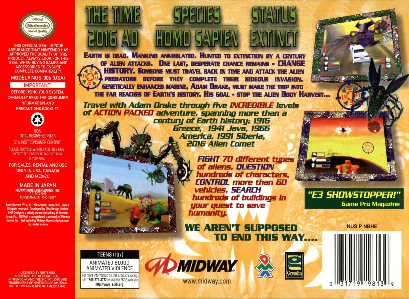 Body Harvest - Nintendo 64 - Image 2