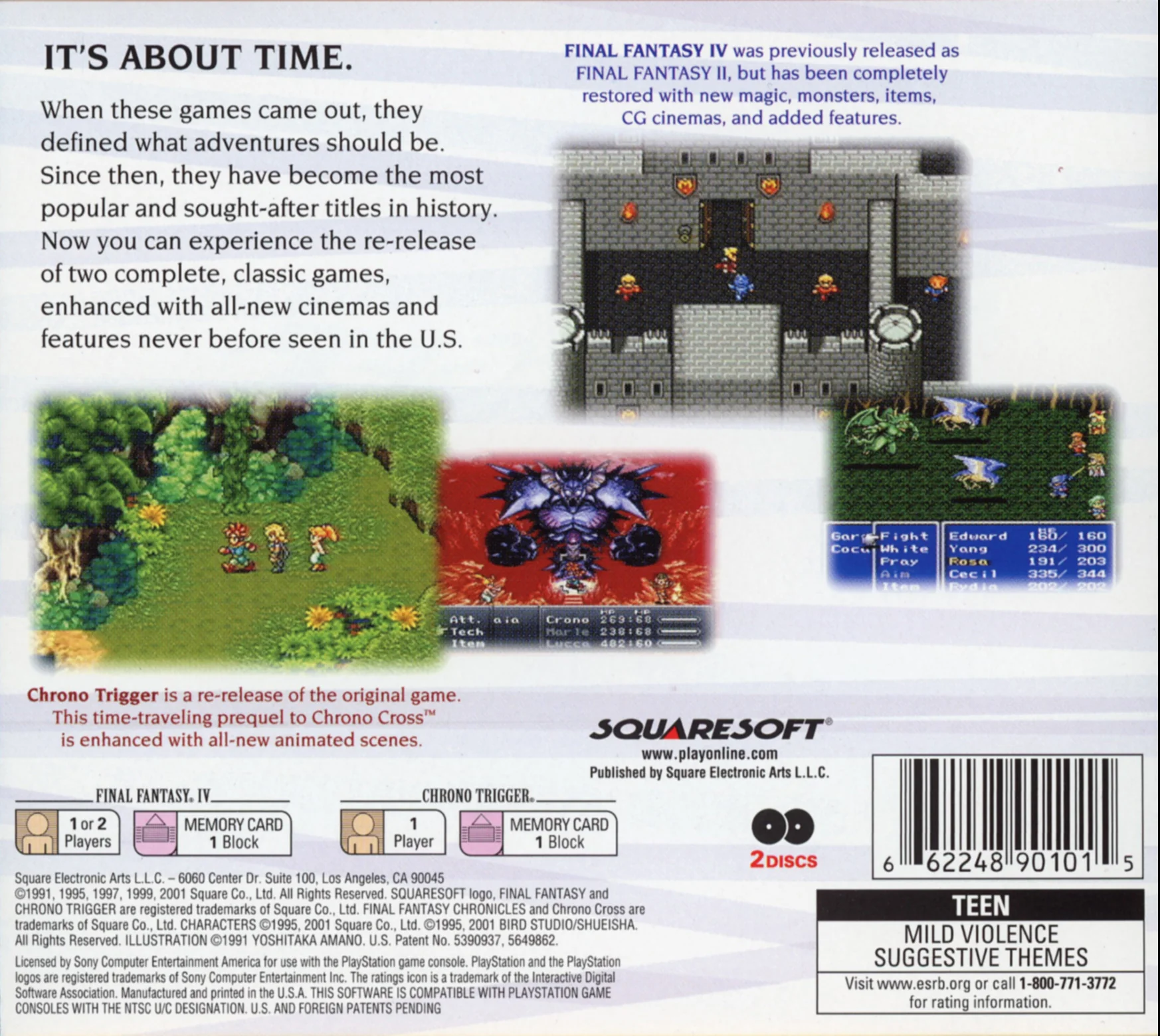 Final Fantasy Chronicles [2 Discs] (Chrono Trigger/Final Fantasy IV) - Image 2