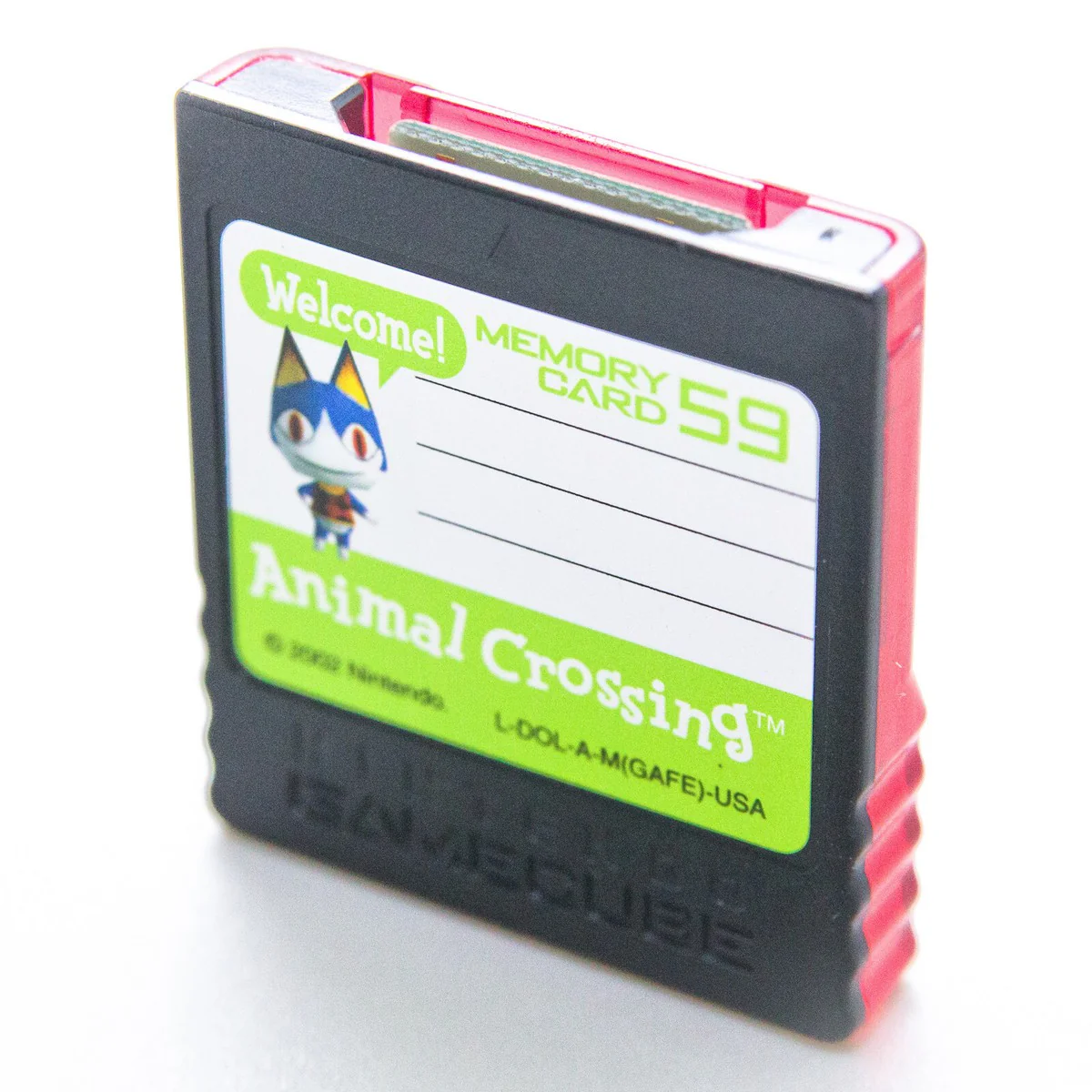 GameCube Memory Card 59 Animal Crossing - Black/Red [DOL-008]