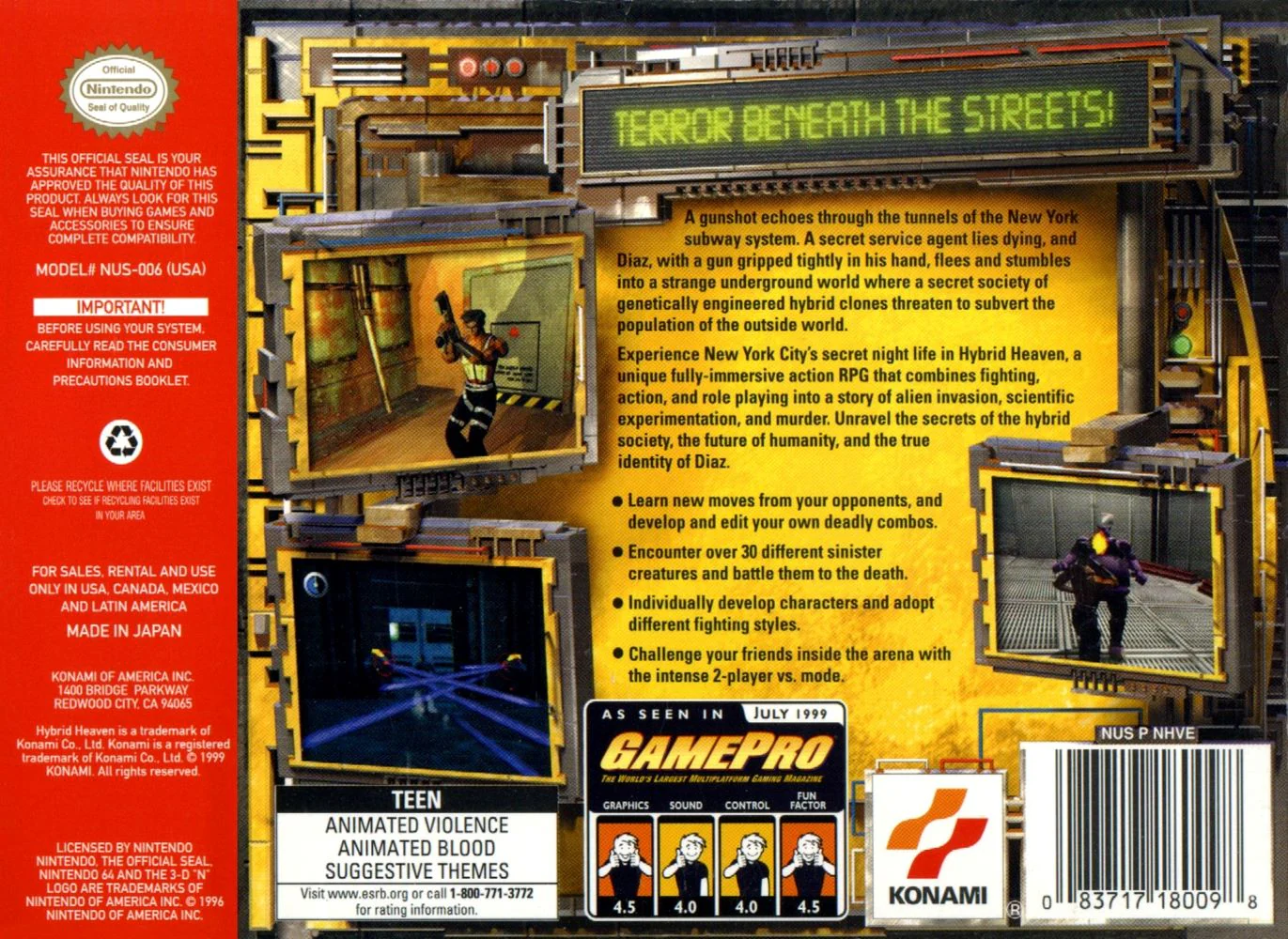 Hybrid Heaven - Nintendo 64 - Image 2