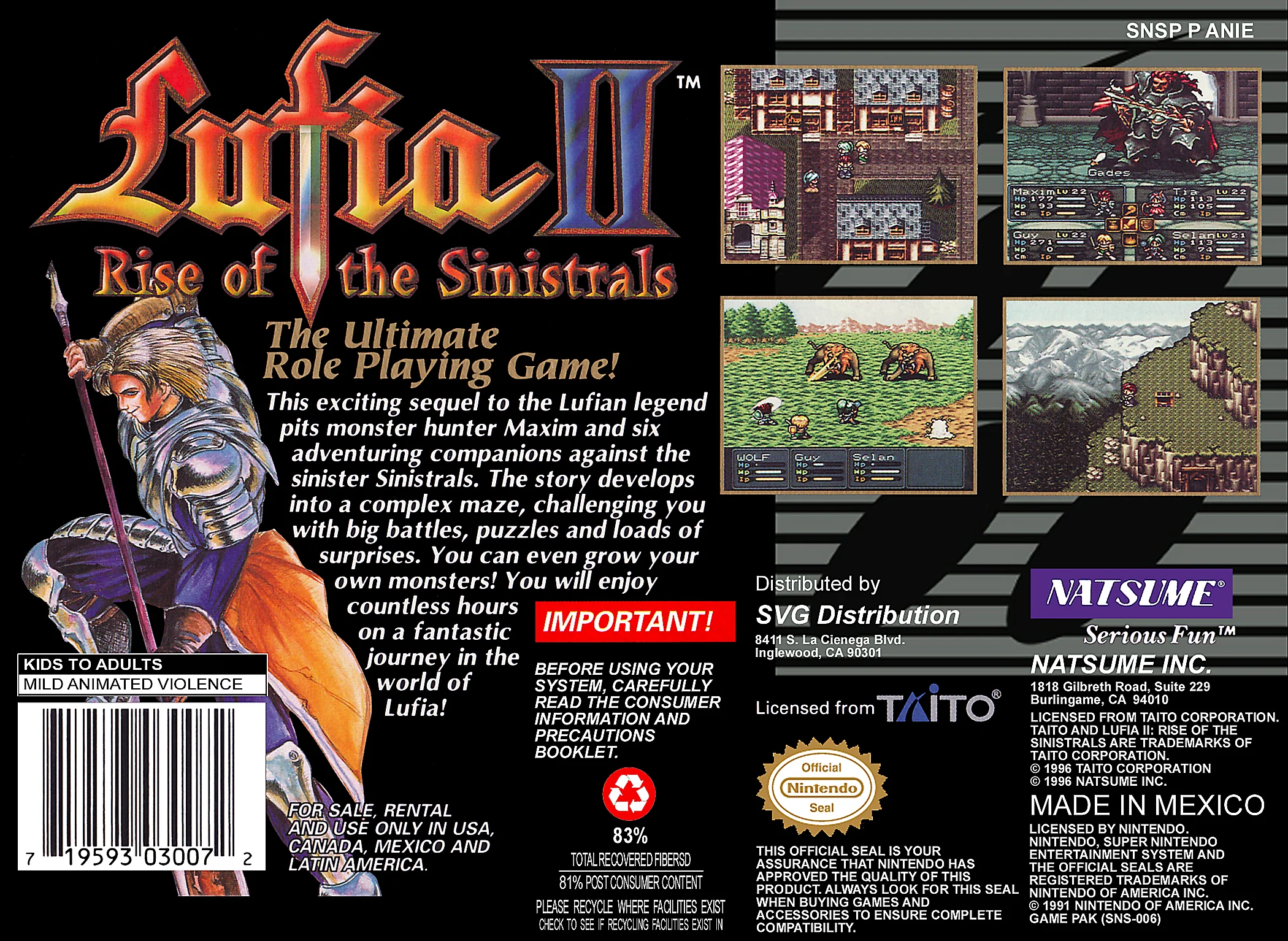 Lufia II Rise of Sinistrals - Image 2
