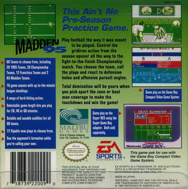 Madden 95 Football - Image 2