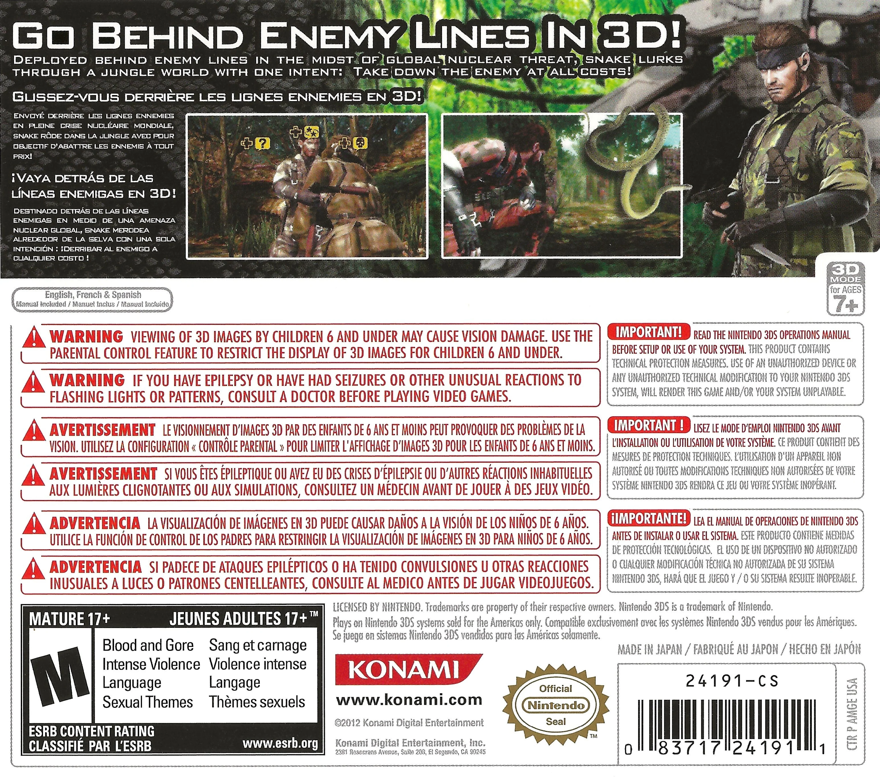 Metal Gear Solid Snake Eater 3D - Image 2
