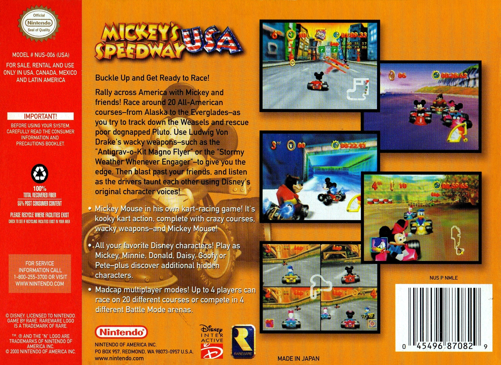 Mickey's Speedway USA - Nintendo 64 - Image 2