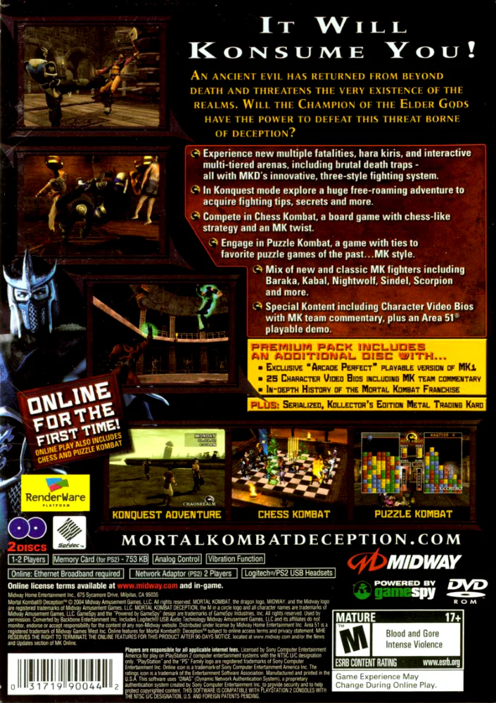 Mortal Kombat: Deception Bonus Disc - Image 2