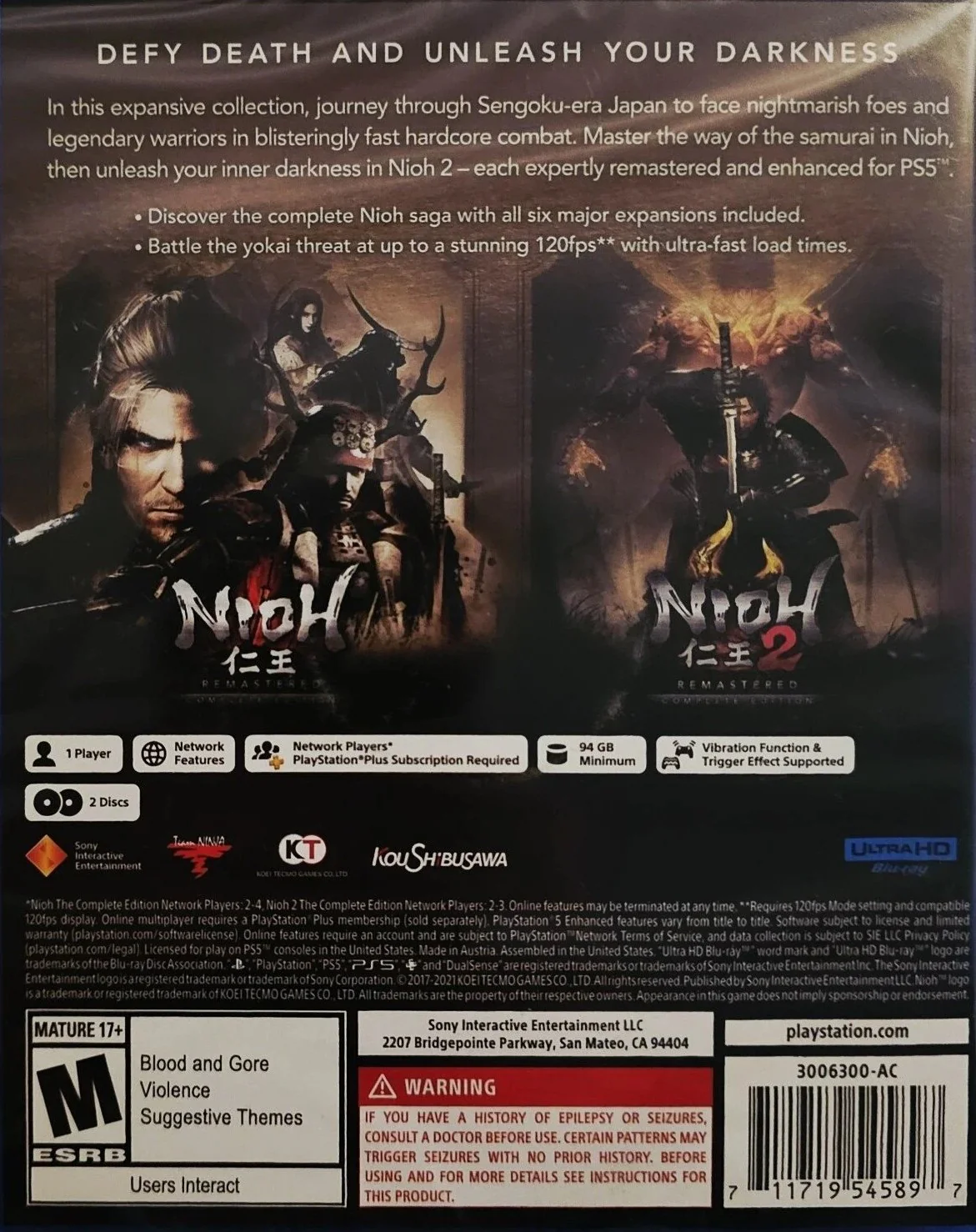 Nioh Remastered Complete Edition (Blue) - Image 2