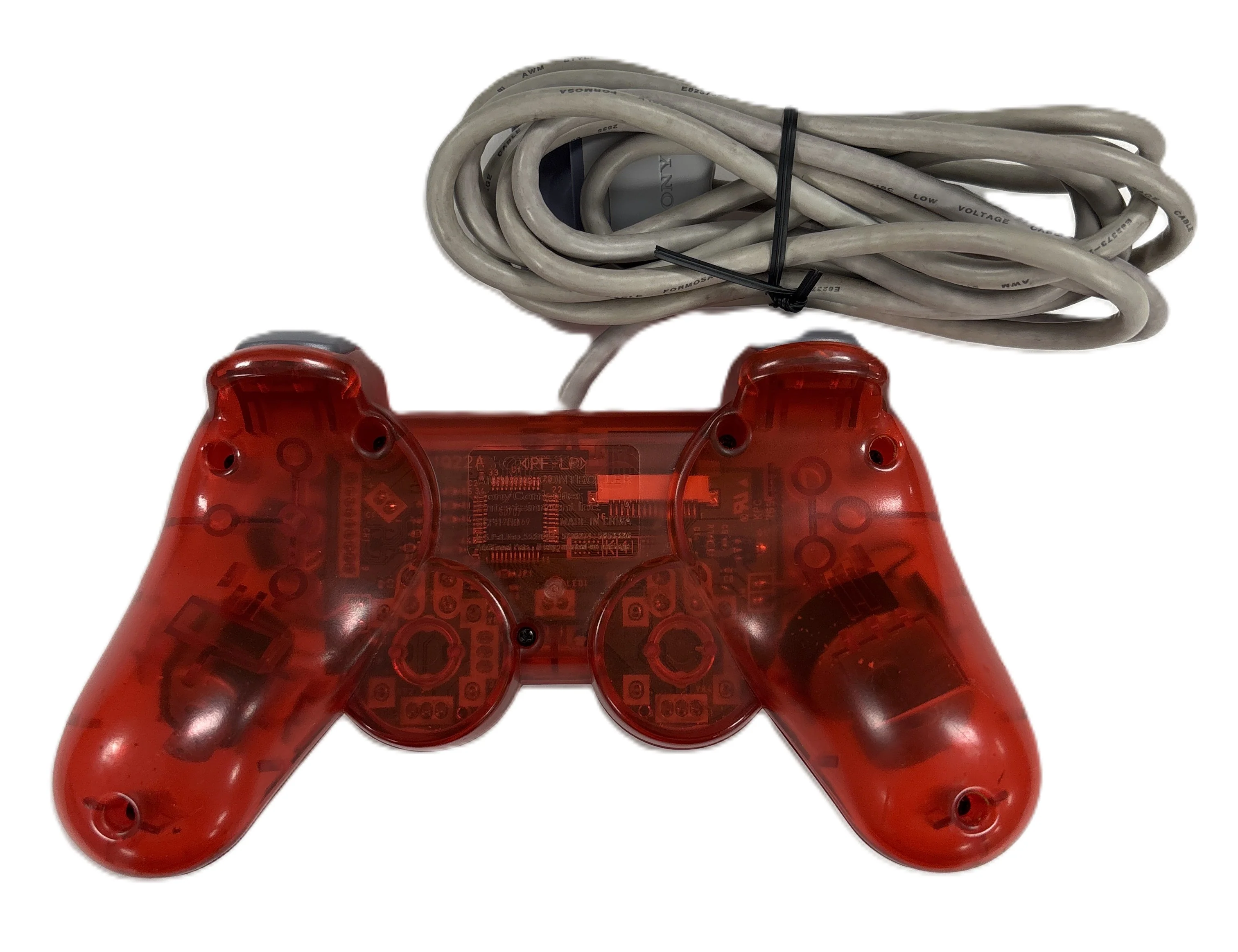 PSone Dualshock Analog Controller - Clear Red - Image 2