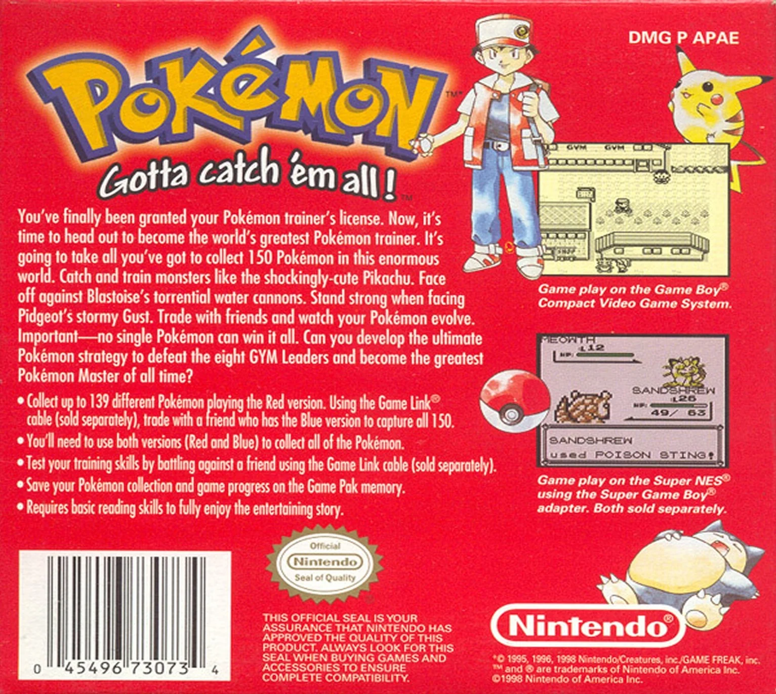 Pokemon Red Version - Game Boy - Image 2