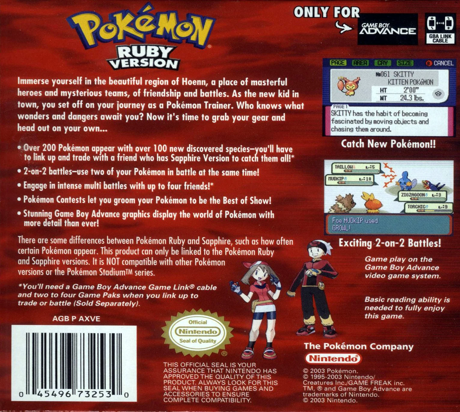 Pokemon Ruby Version - Game Boy Advance - Image 2
