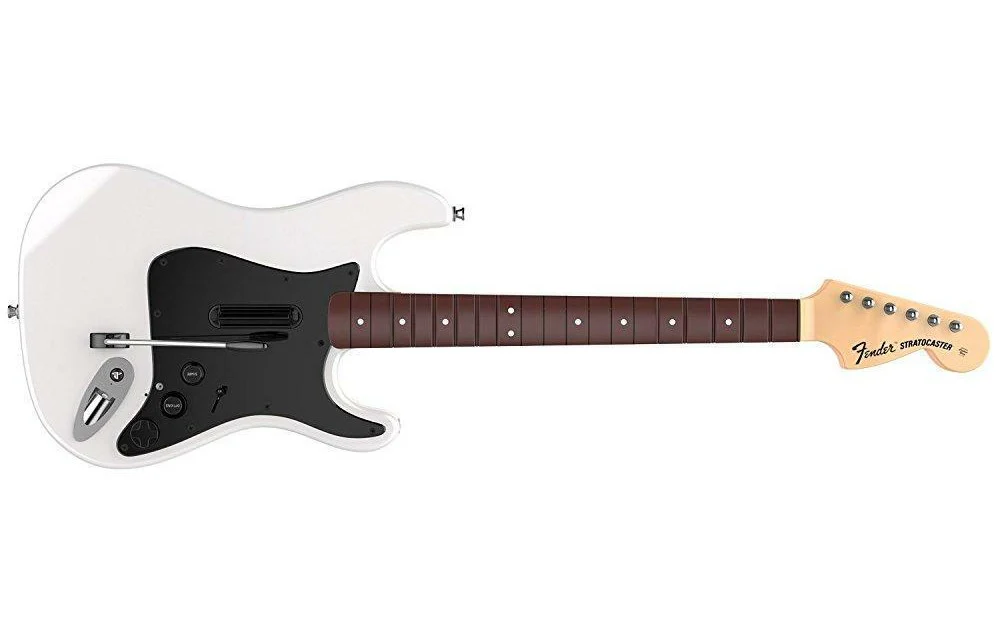 Rock Band 4 Wireless Fender Stratocaster Guitar Controller - White