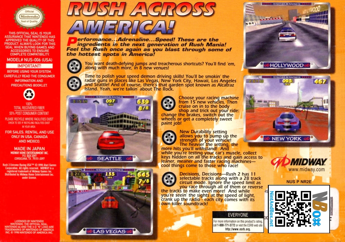 Rush 2 Extreme Racing USA - Nintendo 64 - Image 2