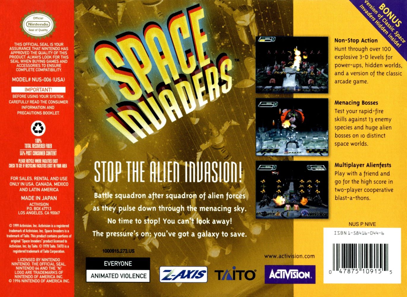 Space Invaders - Nintendo 64 - Image 2