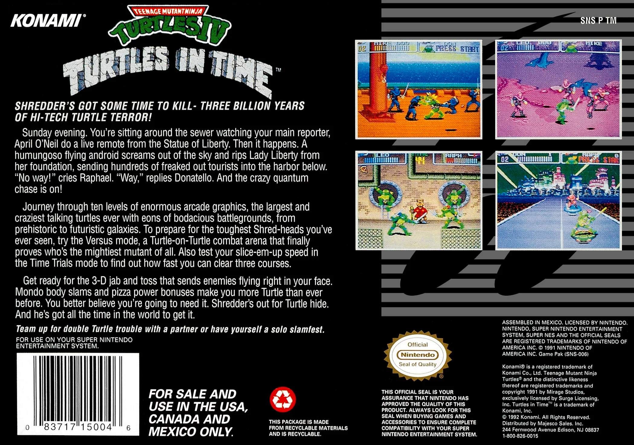 Teenage Mutant Ninja Turtles IV: Turtles in Time - Image 2