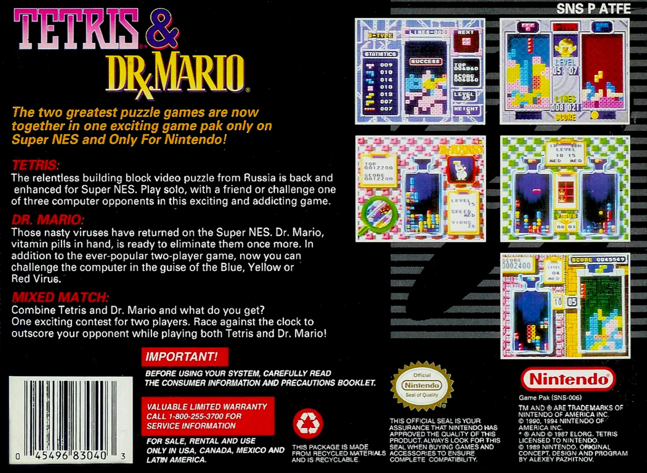 Tetris and Dr. Mario - Image 2