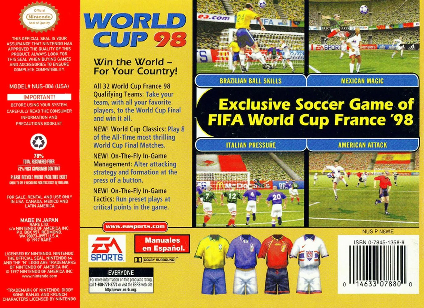 World Cup 98 - Nintendo 64 - Image 2
