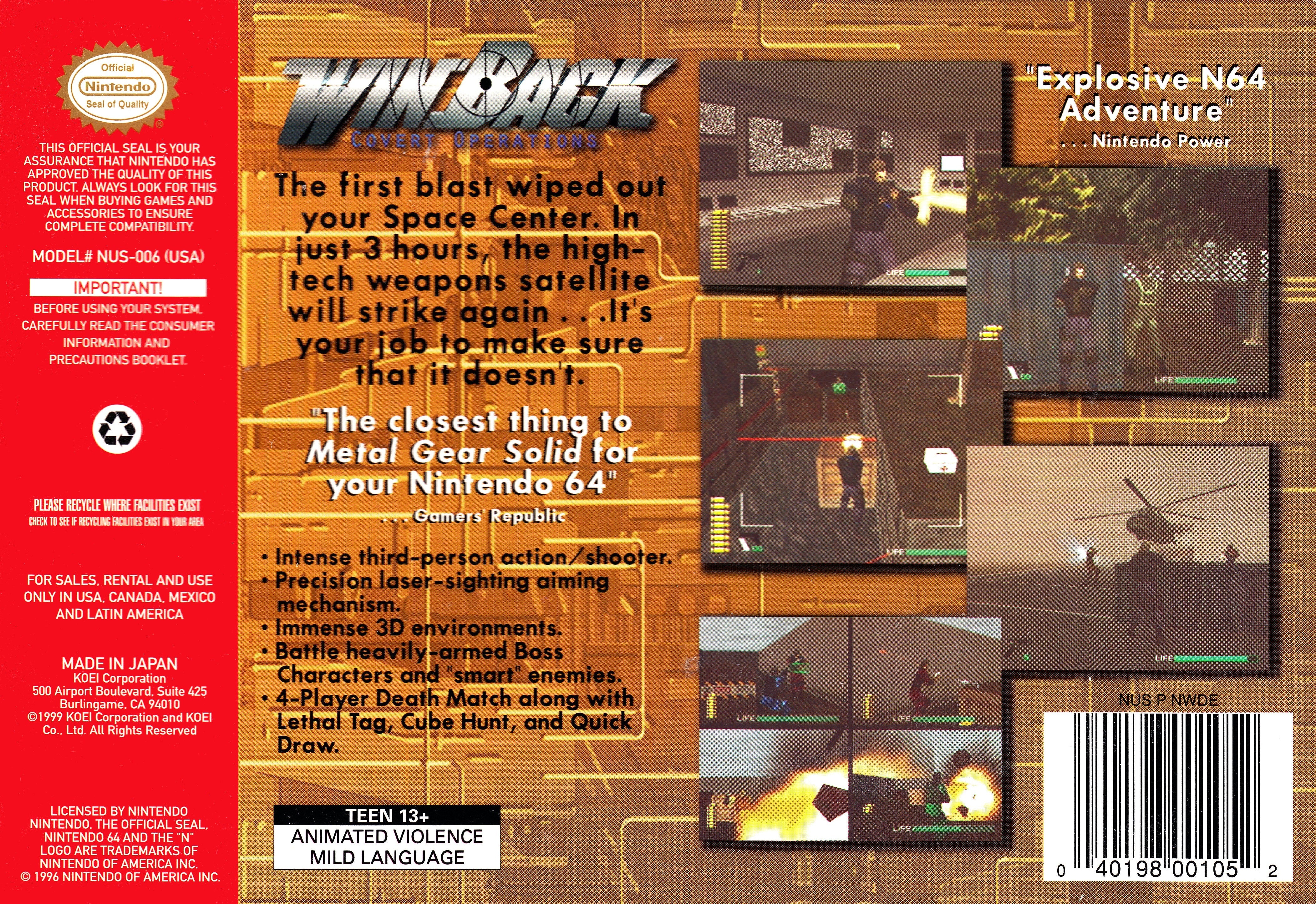 Winback Covert Operations - Nintendo 64 - Image 2