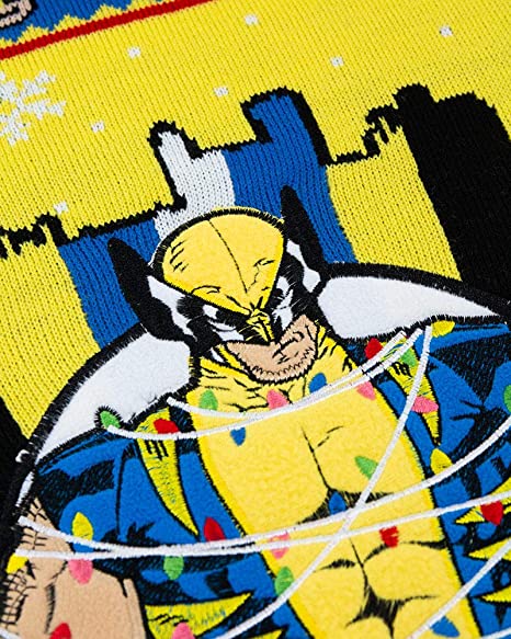 Marvel Wolverine Tree Lights Jumper / Ugly Christmas Sweater - XS - Image 5