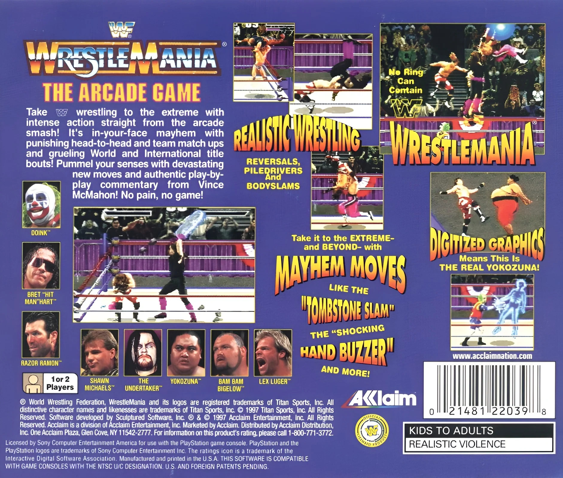 WrestleMania: The Arcade Game - PlayStation - Image 2