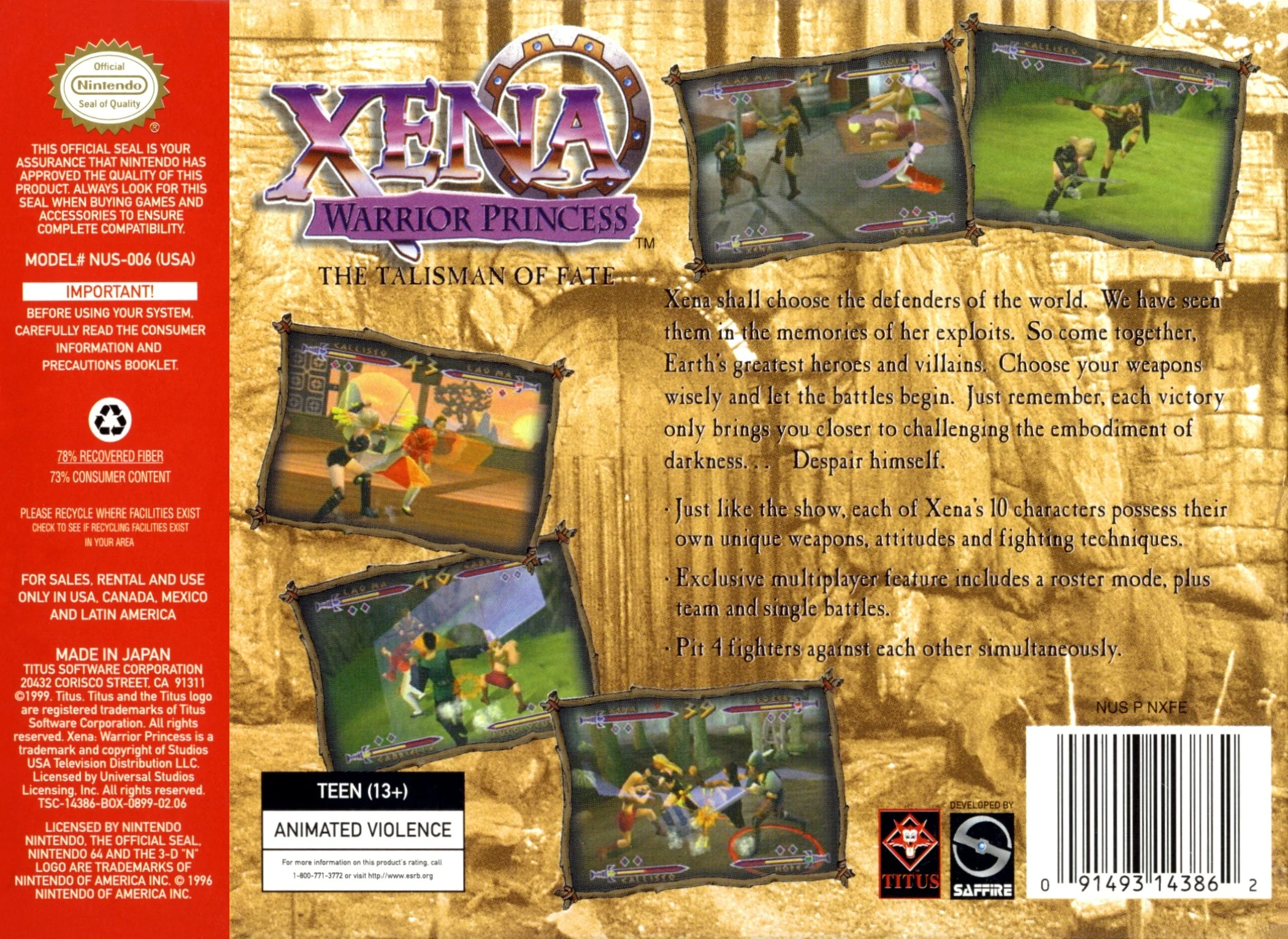 Xena Warrior Princess - Nintendo 64 - Image 2