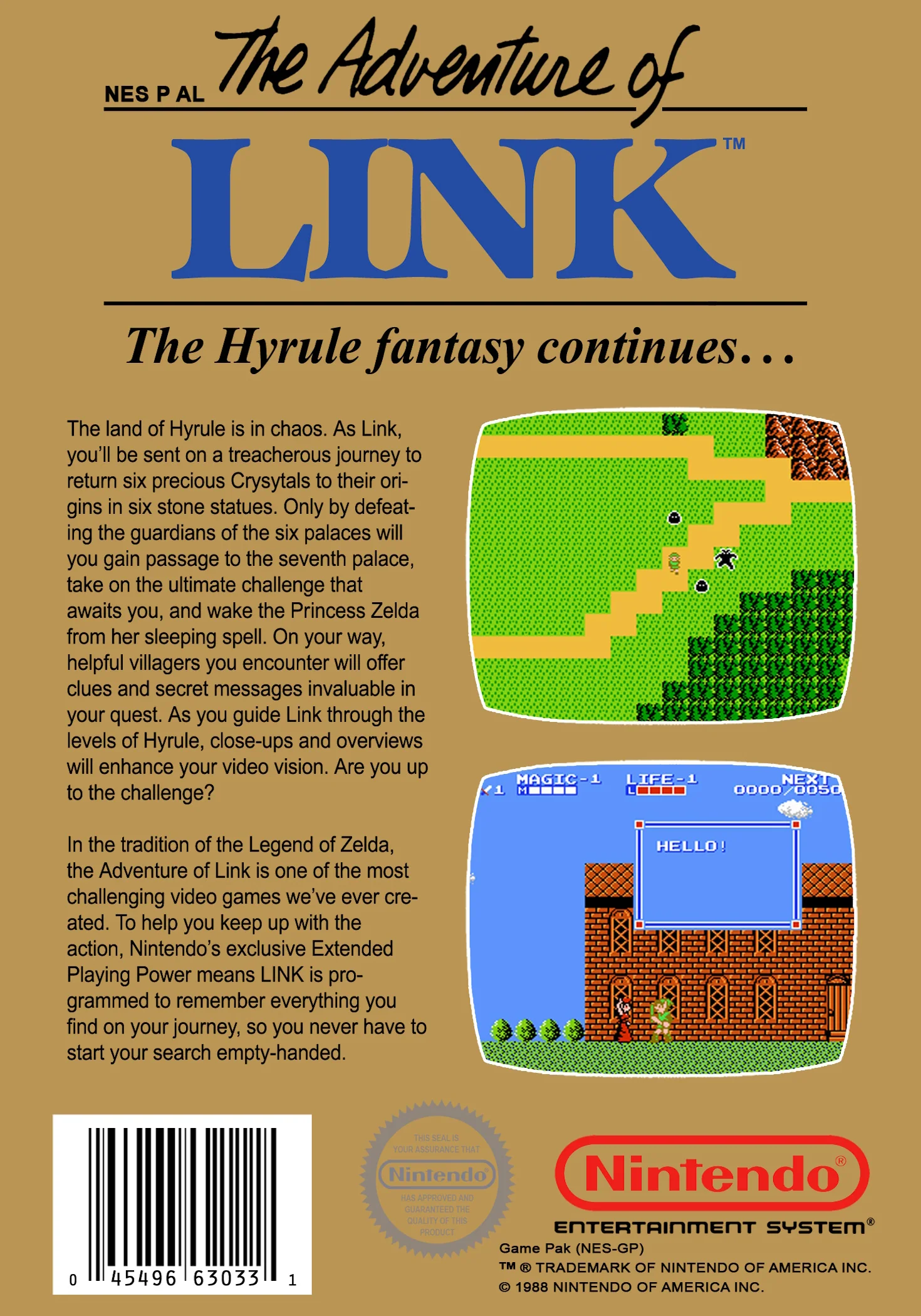 Zelda II The Adventure of Link [Gray Cart] - NES - Image 2